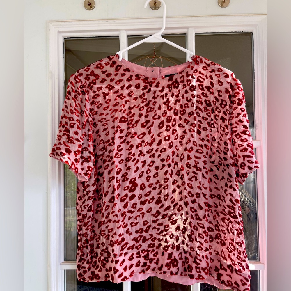 Sheer animal print Rag & Bone blouse